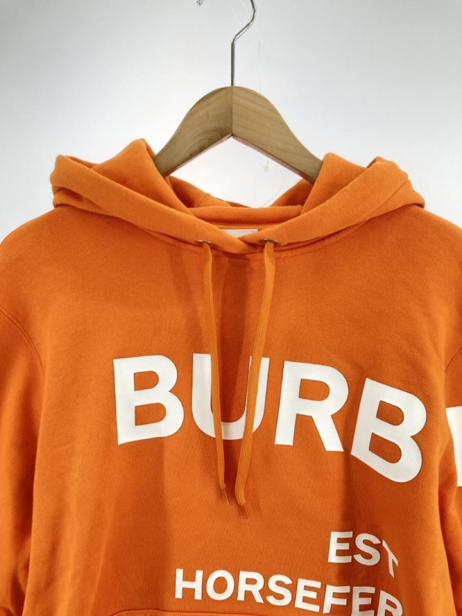 BURBERRY バーバリー 立体ロゴ プルオーバー パーカー sizeM/オレンジ ■■◎ ☆ ebc6 メンズの画像3