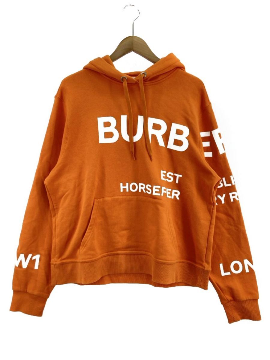 BURBERRY バーバリー 立体ロゴ プルオーバー パーカー sizeM/オレンジ ■■◎ ☆ ebc6 メンズの画像1