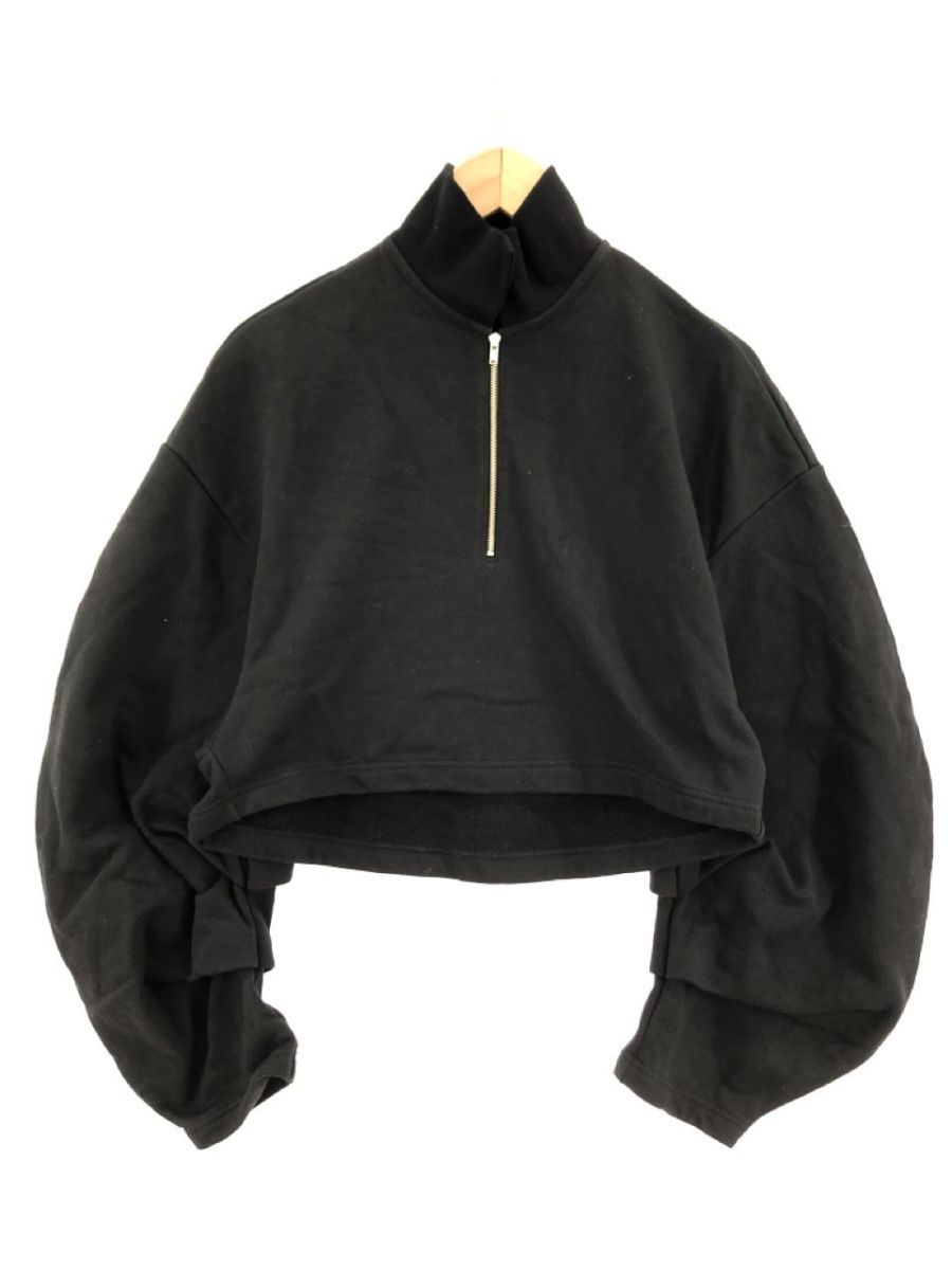 UNITED ARROWS ユナイテッドアローズ ハーフジップ スウェット sizeF/黒 ■◇ ☆ ebc6 レディース_画像1