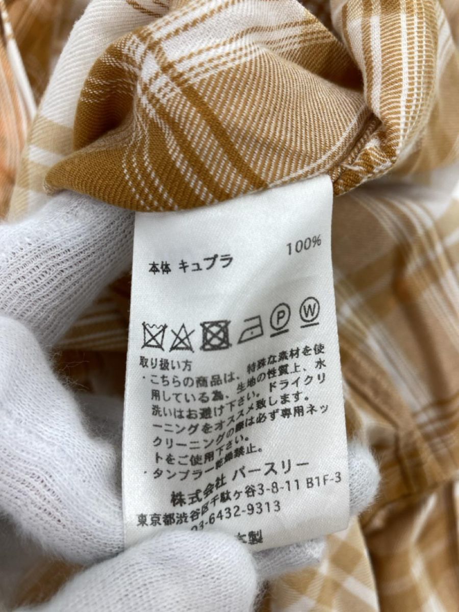 BED J.W. FORD ベッドフォード チェック柄 シャツ size0/茶系 ■■ ☆ ebc6 メンズ_画像7