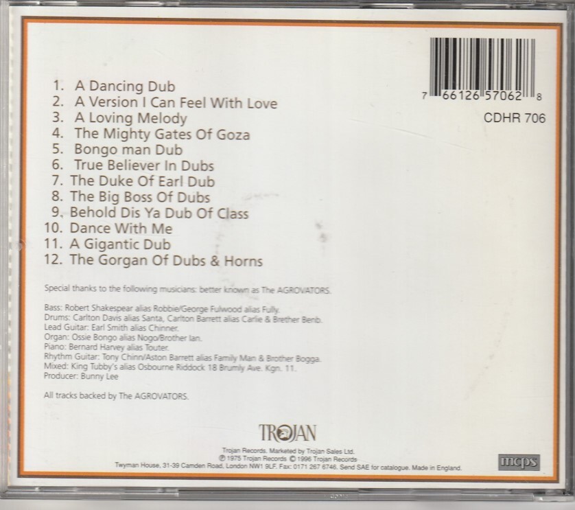 UK盤CD★Tommy McCook & The Aggrovators★Cookin'★75年★Trojan/Bunny Lee★96年★試聴可能_画像4