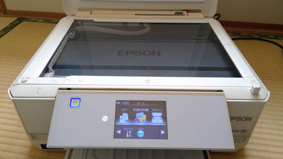 EPSON エプソン EP-806AW (ホワイト) カラリオ A4 インクジェット プリンター　予備インク付き_画像1