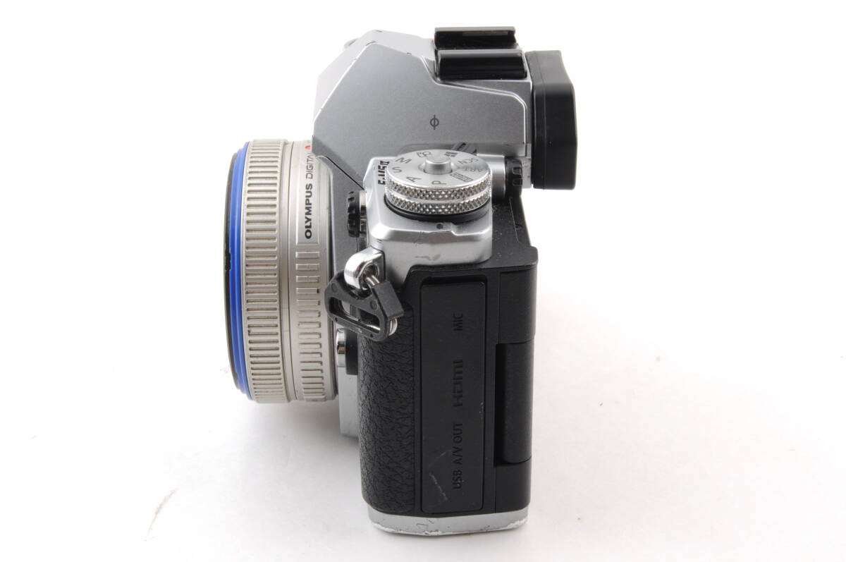 動作品 オリンパス OLYMPUS OM-D E-M5II レンズ M.ZUIKO DIGITAL 17mm f2.8 マイクロフォーサーズ ミラーレス一眼カメラ 充電器付 管K6152_画像4