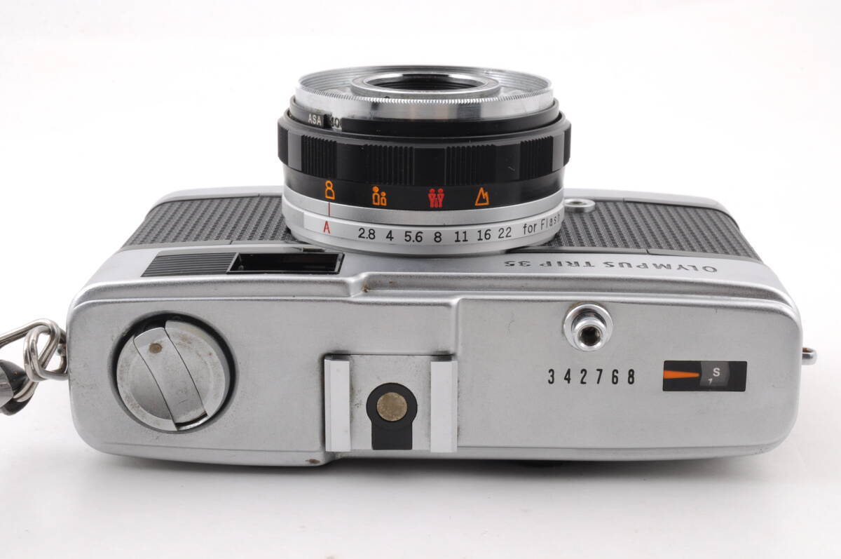 赤ベロOK 動作品 オリンパス OLYMPUS TRIP 35 レンジファインダー コンパクトフィルムカメラ 管K6155_画像5