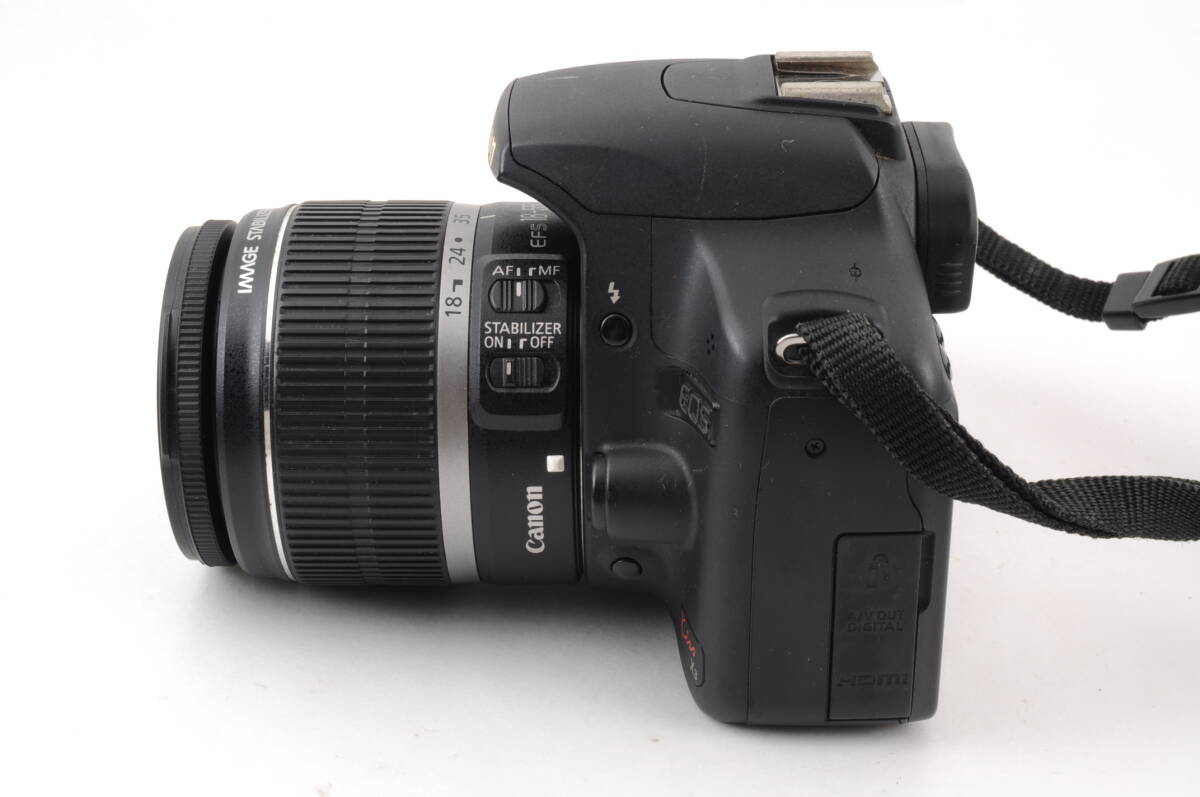 シャッター回数 1485回 動作品 キャノン Canon EOS Kiss X3 レンズ EF-S 18-55mm f3.5-5.6 IS デジタル一眼カメラ 箱 充電器付 管80K6153_画像4
