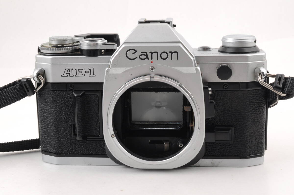 シャッター鳴き無し 動作品 キャノン Canon AE-1 ボディ シルバー MF 一眼レフ フィルムカメラ 管K6178_画像2