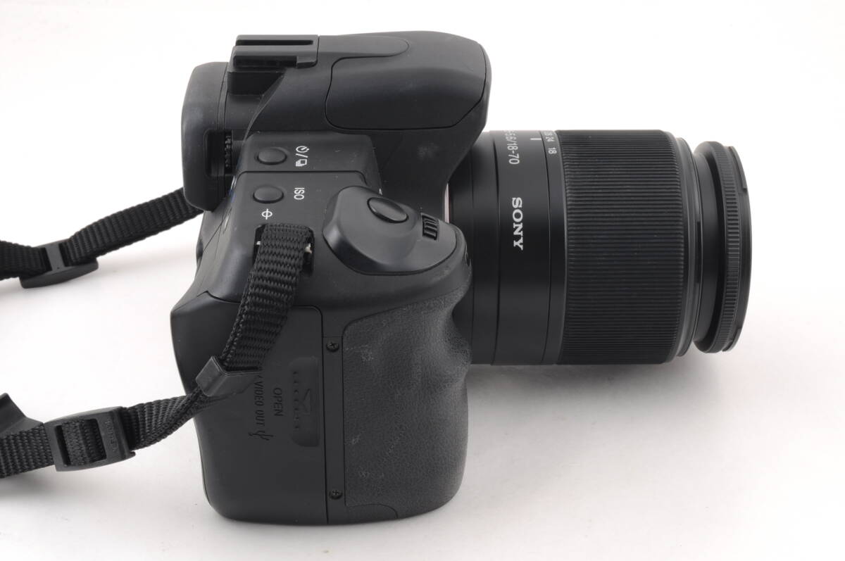 動作品 ソニー SONY α200 DSLR-A200 レンズ DT 18-70mm f3.5-5.6 MACRO デジタル一眼カメラ フード付 管K6442_画像3