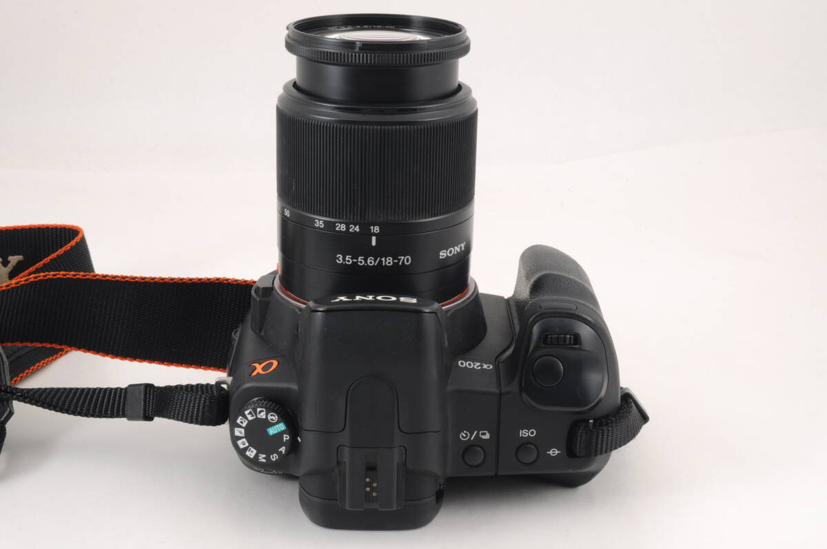 動作品 ソニー SONY α200 DSLR-A200 レンズ DT 18-70mm f3.5-5.6 MACRO デジタル一眼カメラ フード付 管K6442_画像5