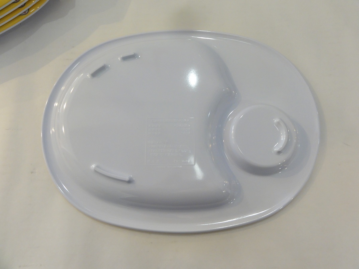 TTOWN* unused outlet 5 pieces set melamin child lunch plate baby Panda width 31. made in Japan L-18