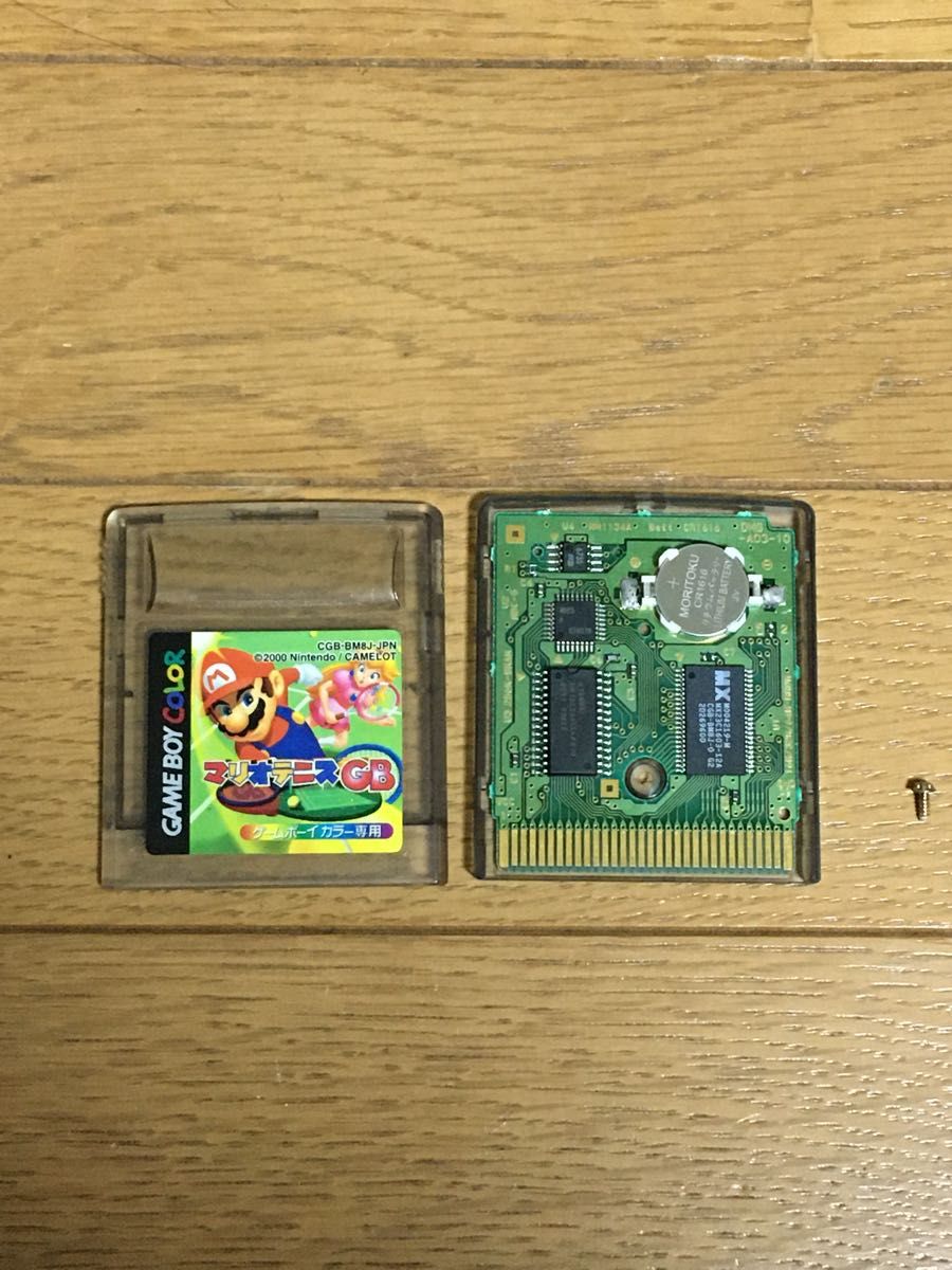 GBC ゲームボーイカラー　マリオテニスGB 電池ホルダー取付品