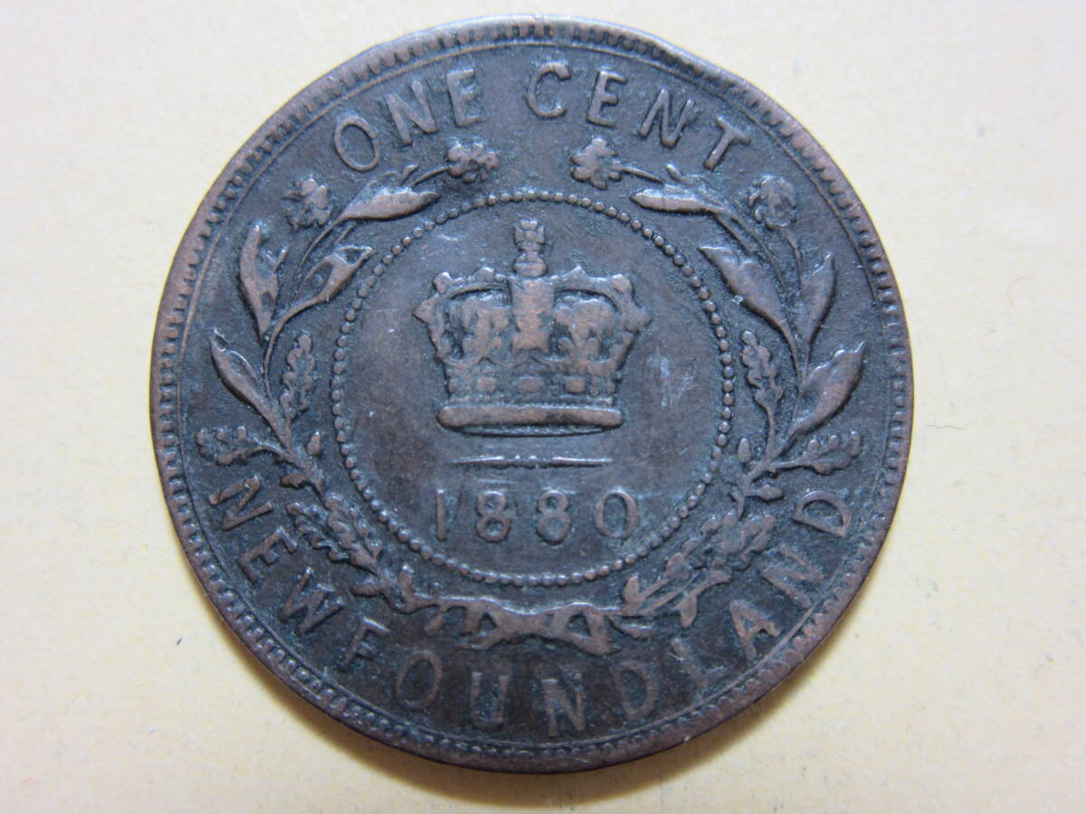 １５、カナダ　ONE　CENT銅貨　VICTORIA　EDWARD　１８８０年（佳品）　１９０６年　２枚　１１，２９ｇ_画像7