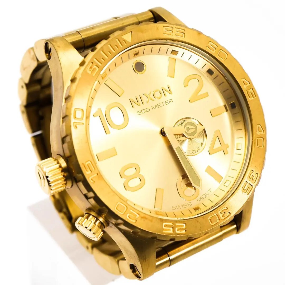 《美品》 NIXON SIMPLIFY 腕時計 ゴールド ビッグフェイス h