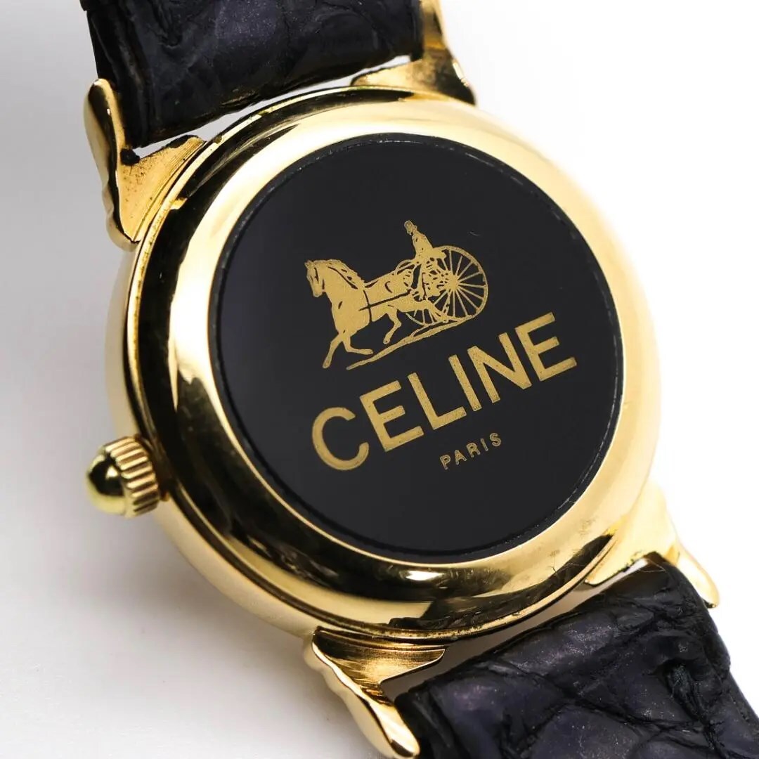 《希少》CELINE 腕時計 シェル文字盤 レディース スモセコ zの画像8