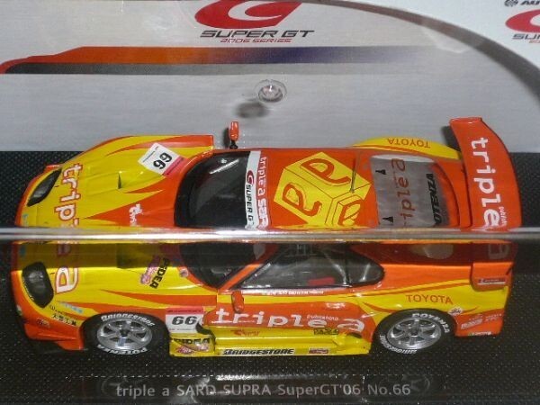 1/43 EBBRO SUPER GT 500 triple a SARD SUPRA GT 橙/黄の画像2
