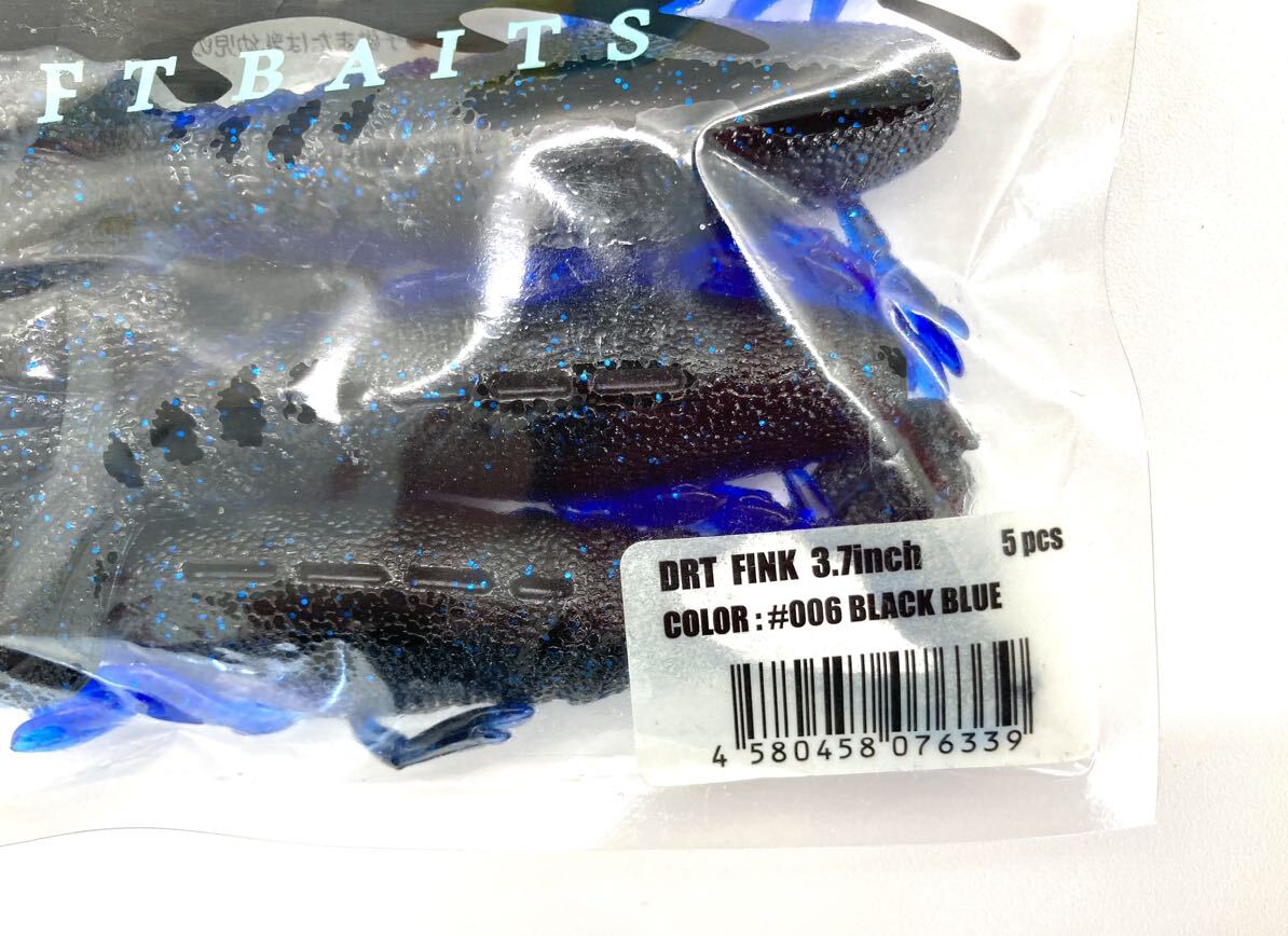 未使用☆DRT FINK 3.7inch #006 BLACK BLUE 検索(釣猫)_画像2