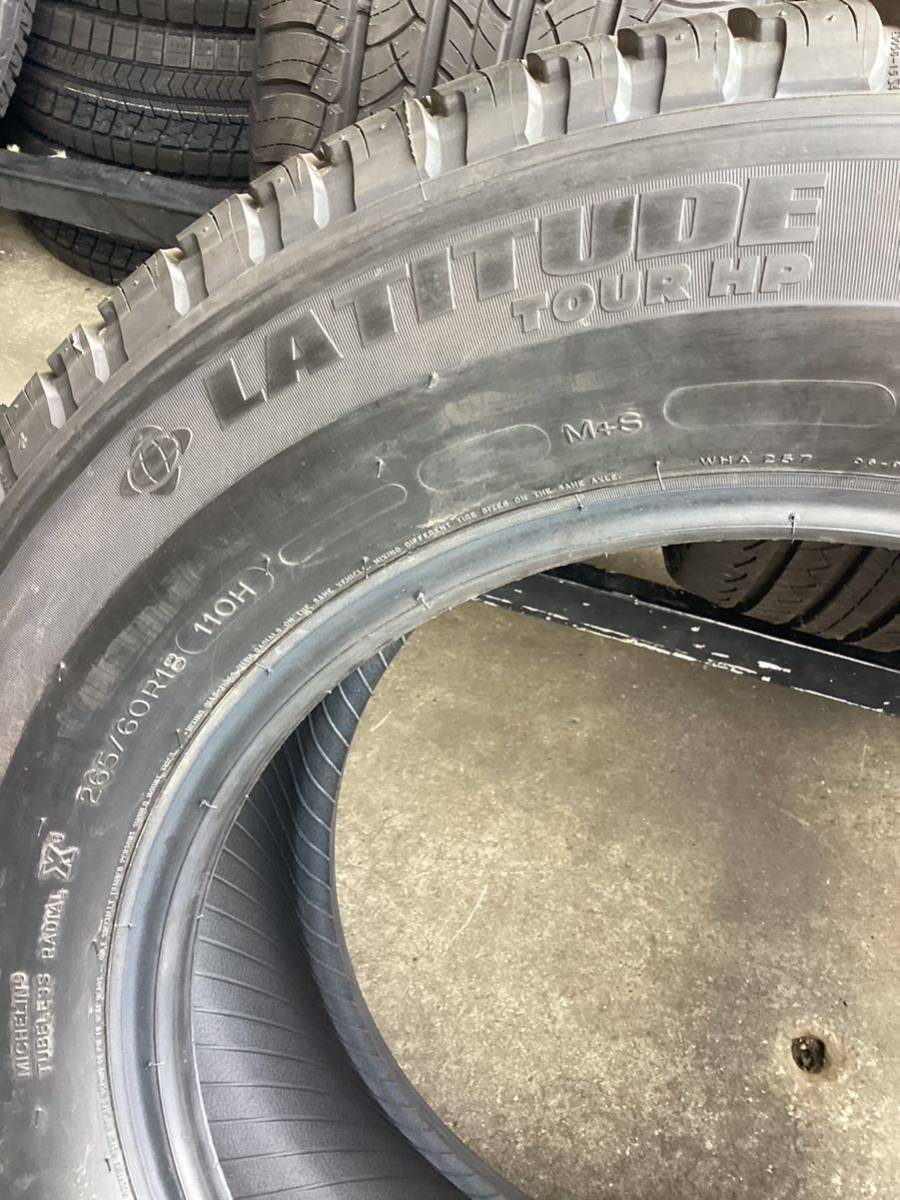 265/60R18 4本 ミシュラン 新車外し ラティチュード TOUR HP 中古(104488 K1804) LATITUDE ランクル プラド_画像6