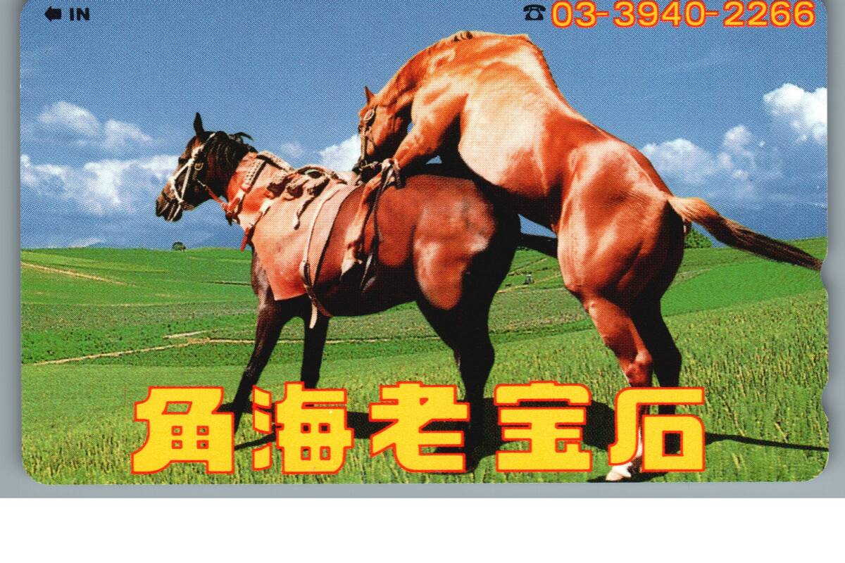 【未使用】サラブレッド　交尾　競馬　競走馬　テレホンカード　テレカ⑭　-43-_画像1