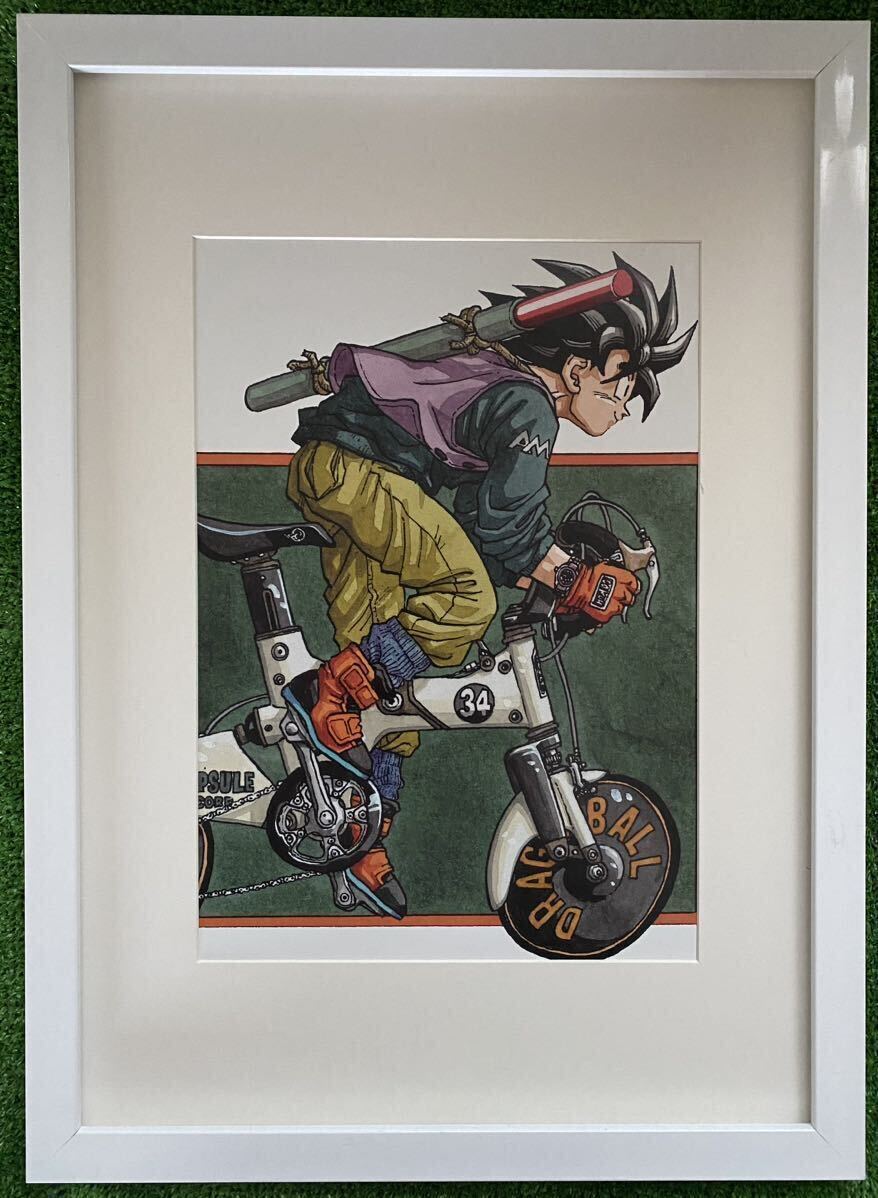 【激レア】額装品　ドラゴンボール　イラストD 鳥山明　DRAGONBALL 検)セル画　原画　ポストカード　イラスト　ポスター_画像1