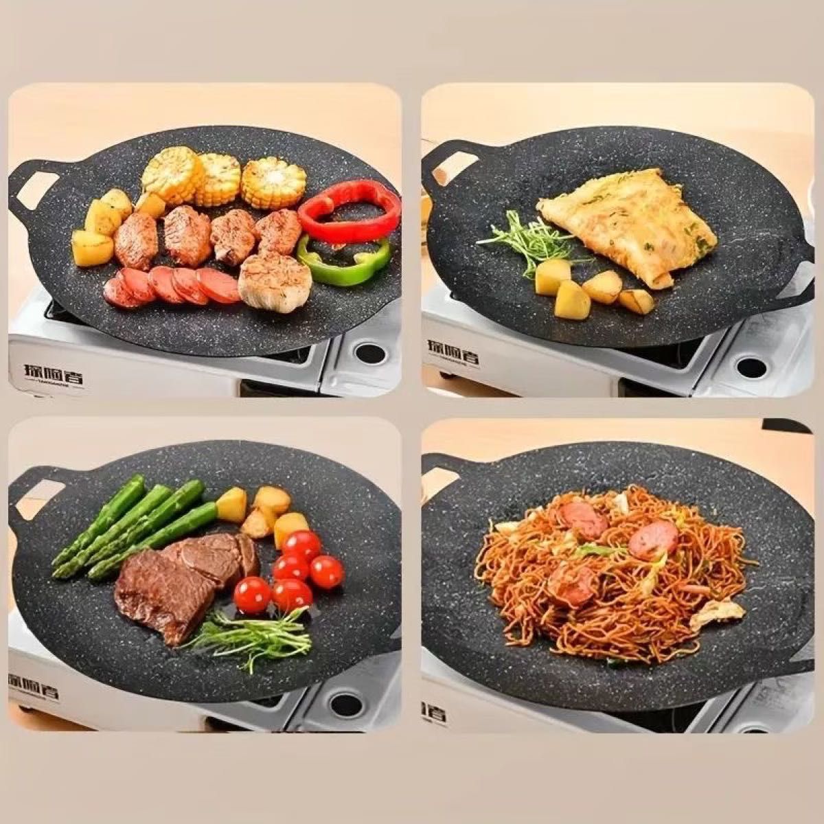 BBQグリルパン マルチグリドル ラウンドBBQグリル キャンプ飯 28cm