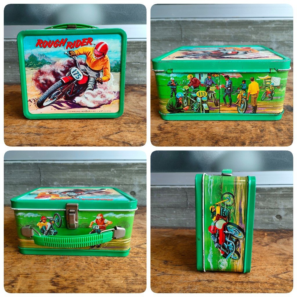 70～80’S Vintage ヴィンテージ アラジン社 Aladdin アメリカ製 ROUGH RIDER ランチボックス ボトル 水筒 アメリカ雑貨 digjunkmarket_画像4