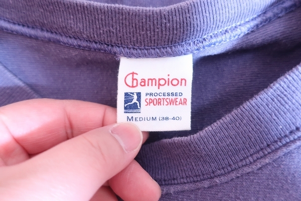 2-7101A/Champion LADUE 長袖Tシャツ 復刻 ランタグ チャンピオン_画像3