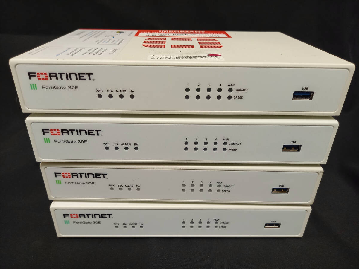 ACアダプタ無し 4台セット FORTINET/UTM FG-50E ライセンス期限：切れ 初期化済/FortiGate-50E【R05UTM/切れセット】の画像1