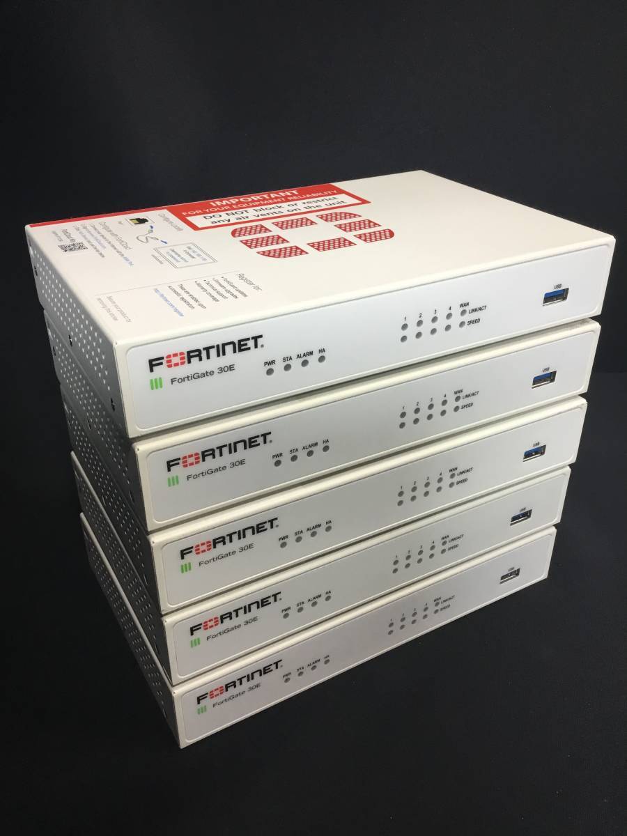 ACアダプター無し　FORTINET/UTM FG-30E ライセンス期限：切れ　初期化済/FortiGate-30E【R06UTM/5台セット】_画像1