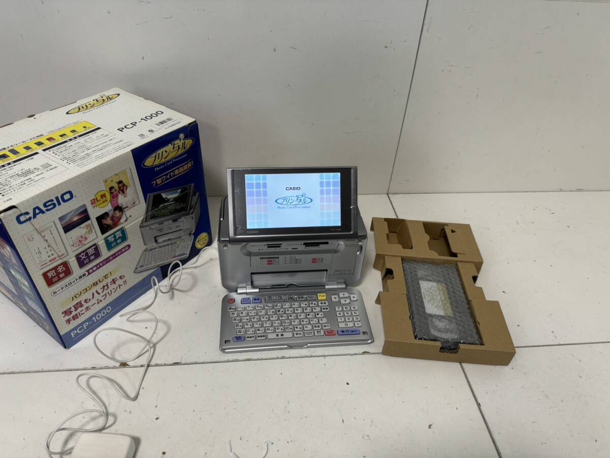 【CASIO カシオ プリン写ル PCP-1000 本体 アダプタ AD-3207S 年賀状印刷 フォトプリンター】_画像1