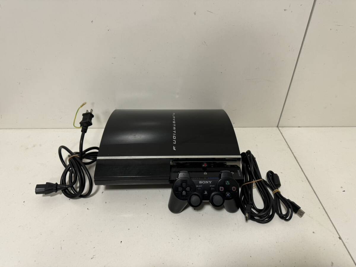 【SONY PS2対応機種 ハイスペック PS3 本体セット【高容量HDD 120GBへ換装済み】CECHA00 純正コントローラー PS3最上位モデル 】_画像1