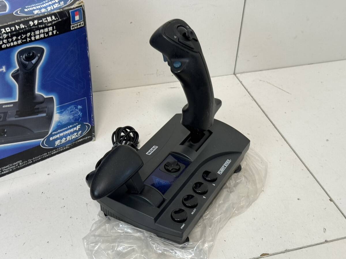 【SONY PS2 HORI ホリFLIGHT STICK フライトスティック HP2-13 本体 エースコンバット04 シャッタードスカイ コントローラー 】_画像3