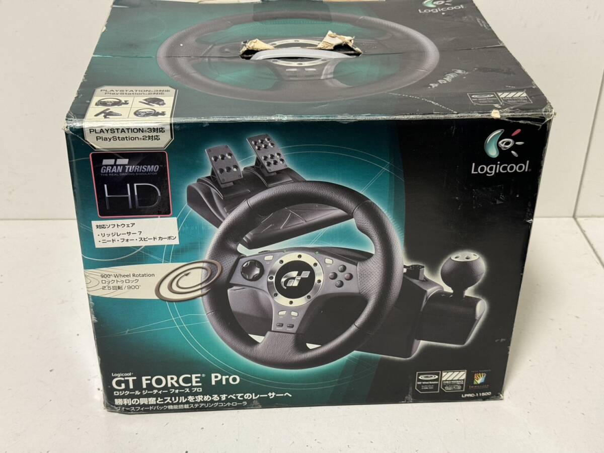【ソニー PS2 PS3 ロジクール Driving Force Pro 本体 LPRC-11500】ステアリング コントローラー ハンドル アダプタ【簡易動作確認済み】GT_画像9