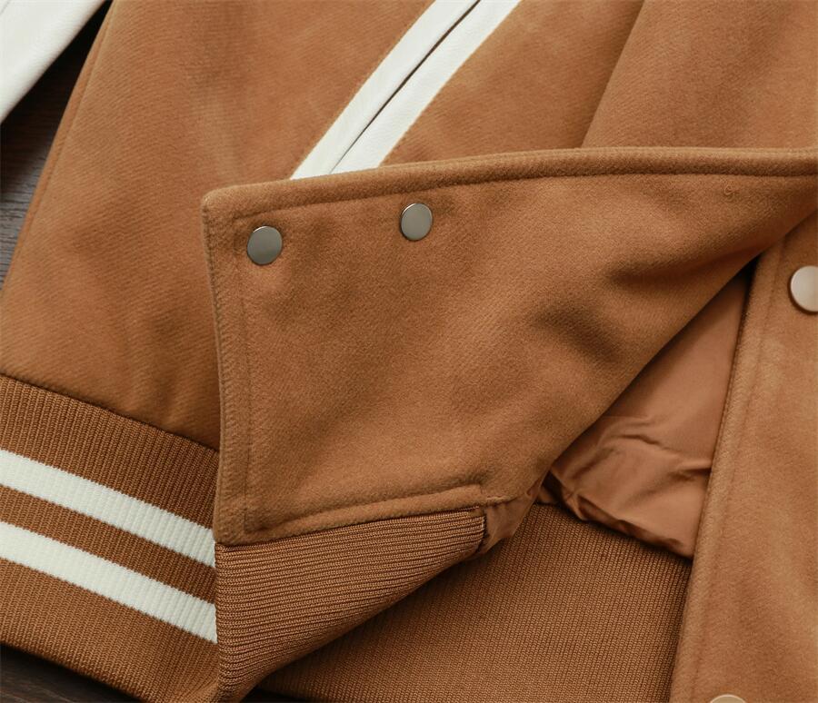AC31 VAP スタジャン メンズ XL PUレザー袖 ジャケット ブルゾン パーカー カジュアル ゆったり 刺繍 虎 防風 春秋の画像7