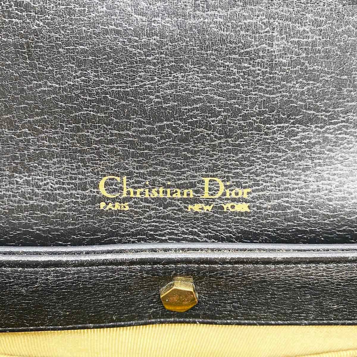 Christian Dior クリスチャンディオール トロッター ハンドバッグ 手持ち バッグ ブラック レザー レディース ファッション USED_画像5