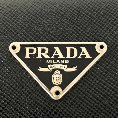 プラダ キーケース 6連 トライアングルロゴ 三角ロゴ ブラック レザー PRADA_画像8