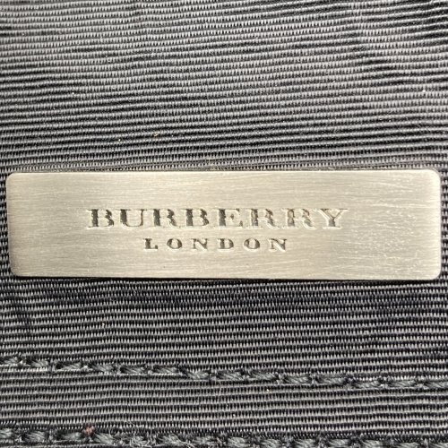 BURBERRY バーバリー ショルダーバッグ 肩掛けバッグ ブラック 黒 ナイロン レザー シルバー金具 シンプル メンズ レディース USED_画像8