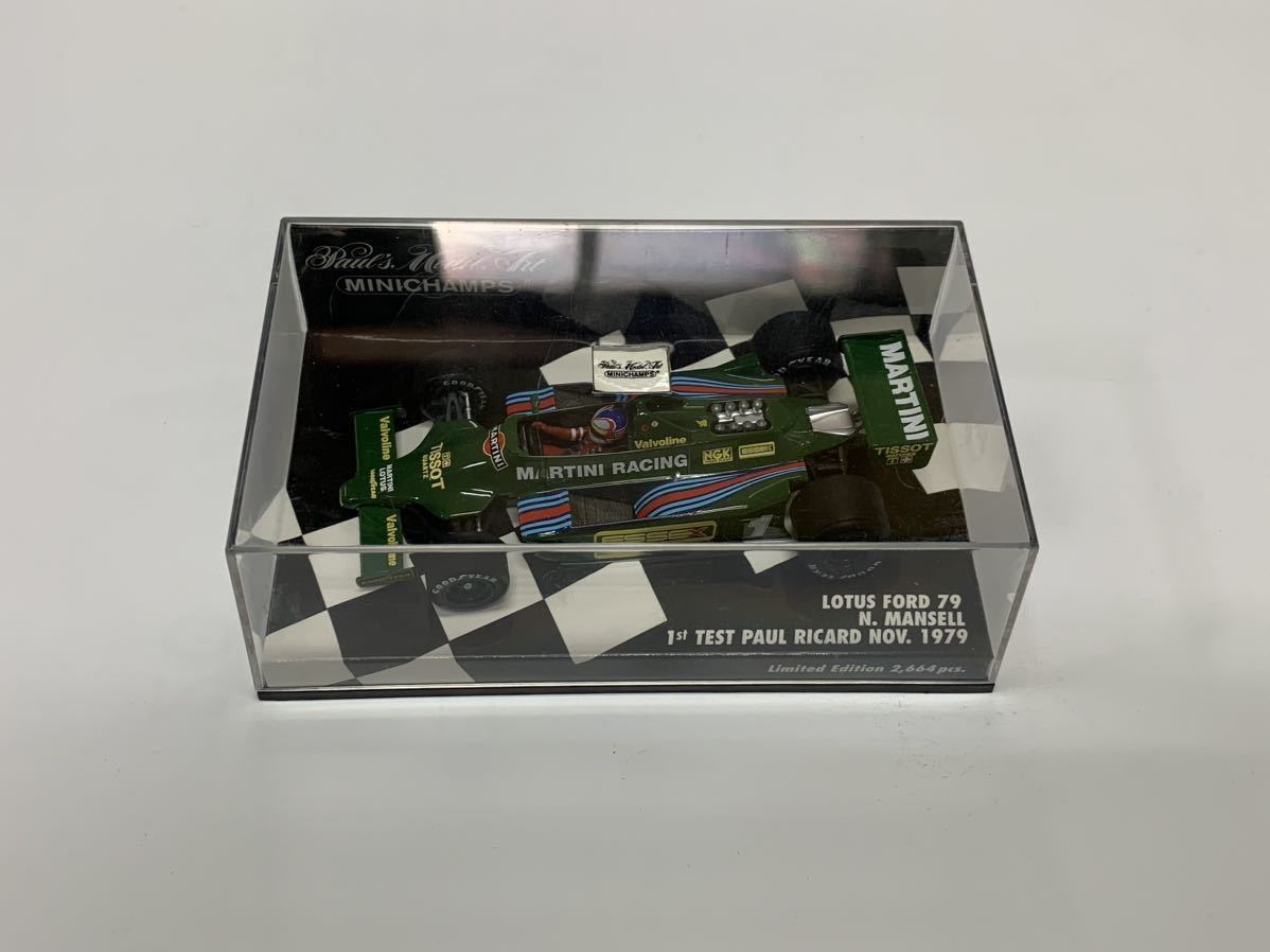 MINICHAMPS 1/43 LOTUS FORD 79 N. MANSELL 1st TEST PAUL RICARD NOV. 1979 ミニチャンプス ロータス79 新品 マンセル _画像2