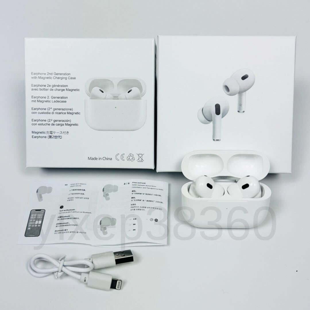 【2024最新型】AirPods Pro 第2世代 代替品 ワイヤレスイヤホン Bluetooth 5.3 TWS 高品質 充電ケース付 Android iPhone .X 11 12 13 14 15_画像9