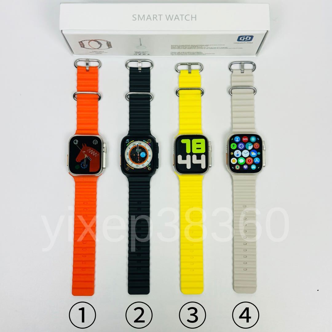 【2024最新型】.Apple Watch Ultra2 代替品 スマートウォッチ 大画面 Ultra スマートウォッチ Android 通話 スポーツ 音楽 血中酸素 多機能の画像9