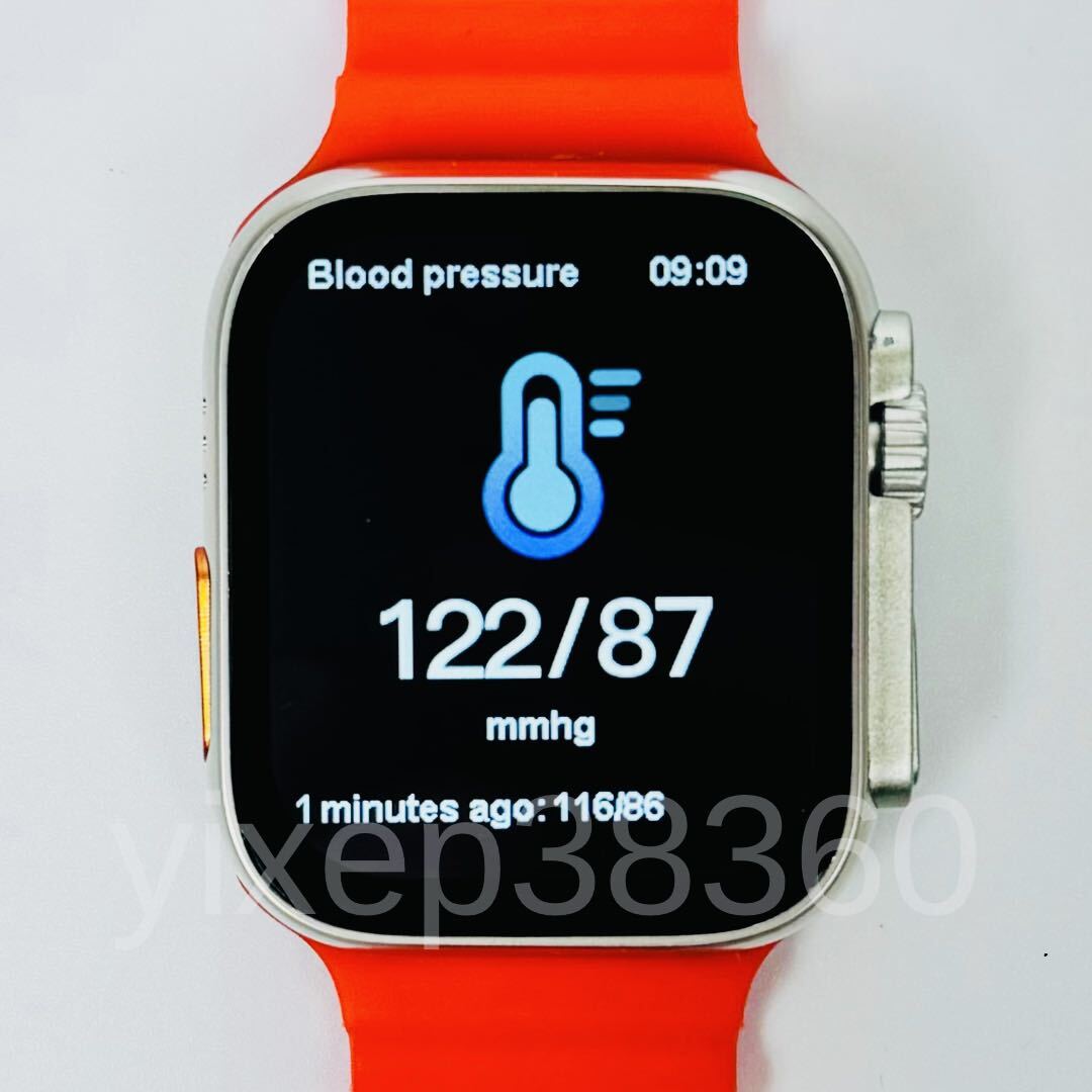 【2024最新型】Apple Watch Ultra2 代替品 スマートウォッチ 大画面 Ultra スマートウォッチ Android 通話 スポーツ 音楽 血中酸素 多機能 の画像3