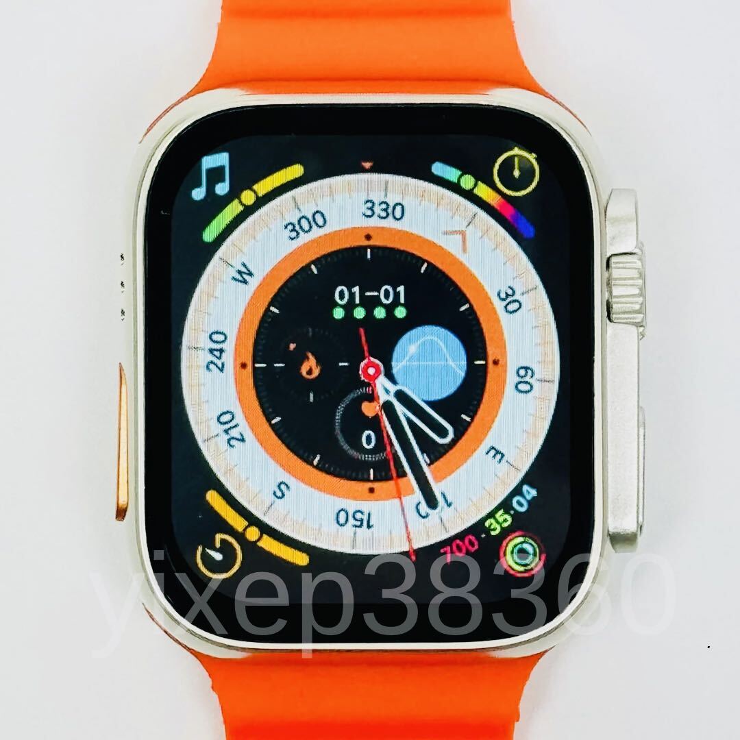 【2024最新型】Apple Watch Ultra2 代替品 スマートウォッチ 大画面 Ultra スマートウォッチ Android 通話 スポーツ 音楽 .血中酸素 多機能の画像2