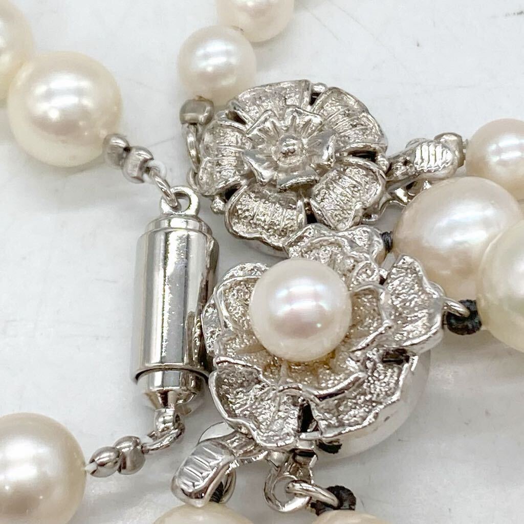 ■アコヤ本真珠ブレスレット7点おまとめ■m105g 3~8.5mm ベビー パール pearl bracelet jewelry accessory silver DA0の画像7