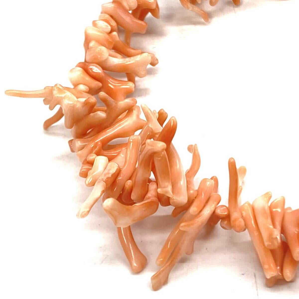 ■珊瑚ネックレス5点おまとめ■m重量約163.5g サンゴ さんご コーラル coral 丸玉 necklace アクセサリー accessory silver DB0_画像6