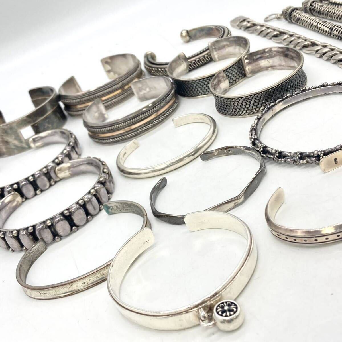 ■シルバーブレスレットおまとめ■m約730g ブレスレット bracelet バングル bangle シルバー アクセサリー accessory silver 925 CE0の画像1