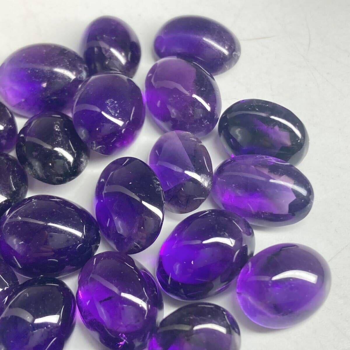 大量!!■アメシストおまとめ■m約300ct アメジスト ルース 裸石 宝石 ジュエリー カボション jewerly ジュエリー amethyst 紫水晶 _画像2