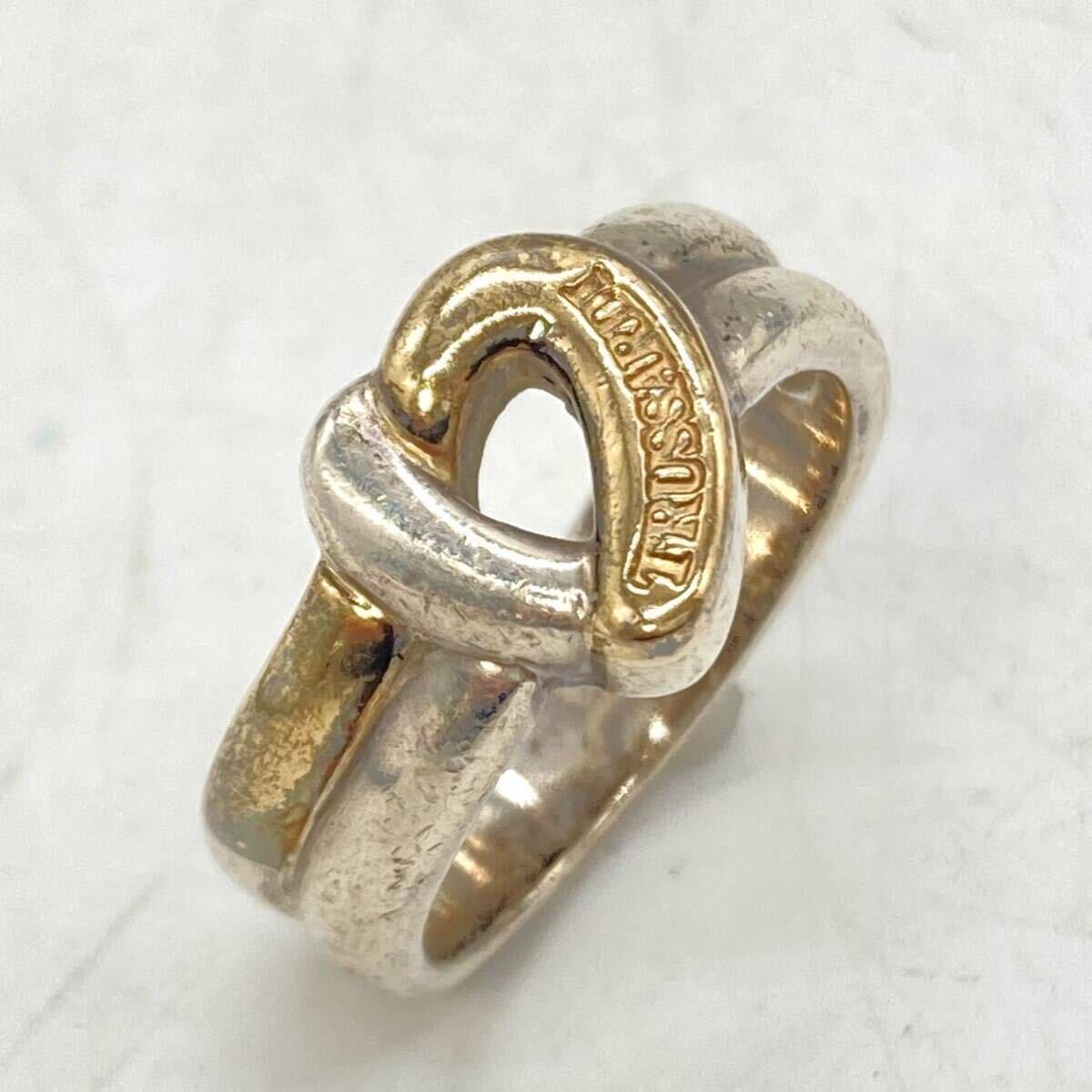 K18 attaching!!#TRUSSARDI Trussardi ring 2 point . summarize #a weight approximately 13g SV925×18 gold ring ring accessory approximately 11~13 number silver Gold DD8