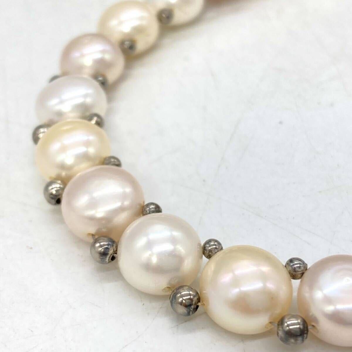 ■淡水パールネックレス5点おまとめ■a約262g 真珠 パール バロック ケシ ベビー pearl Pearl necklace jewelry silver DA0 _画像5