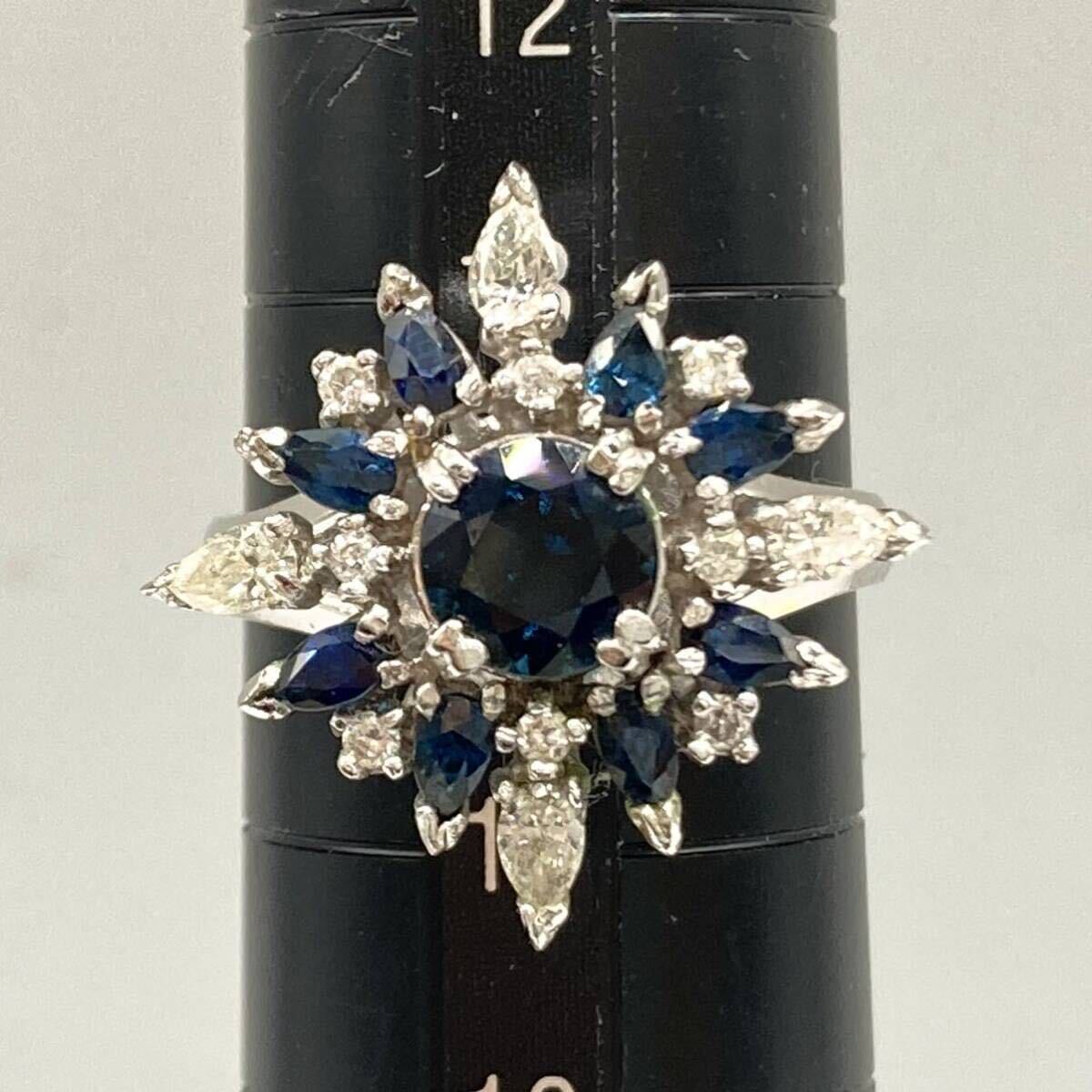 K10!!■サファイア/ルビーリング2点おまとめ■a重量約8.5g 宝石 sapphire Sapphire コランダム accessory jewelry 指輪 ring 10金 DA0/ED0の画像3