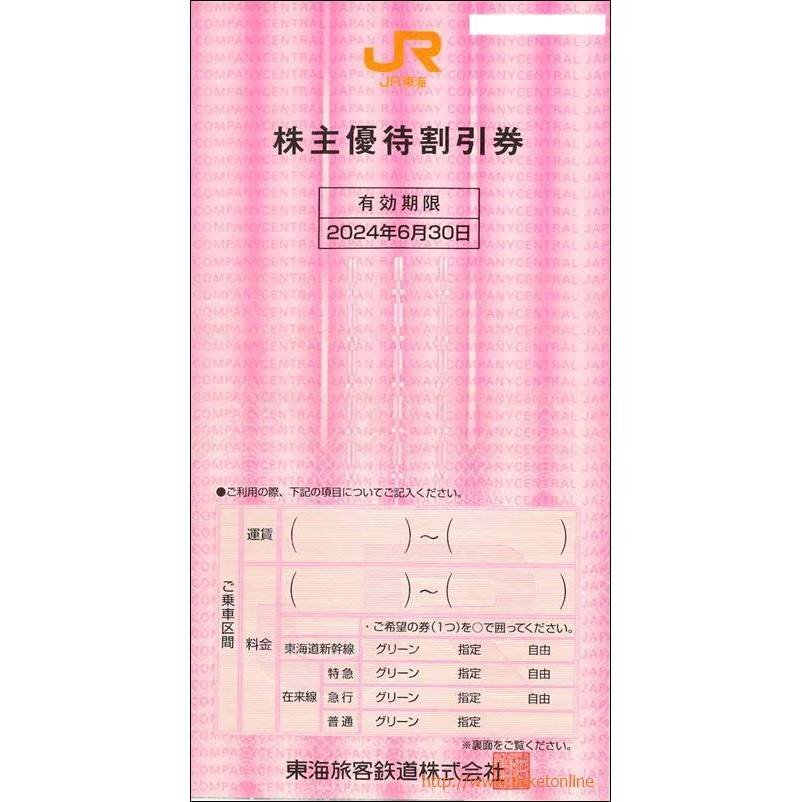 10枚　JR東海 株主優待割引券(10%OFF)　10枚　2024年6月末_画像1