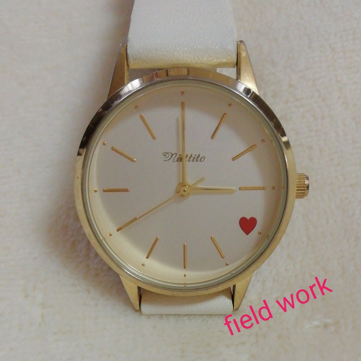 【電池切れ】field work フィールド ワーク レディース腕時計 アナログ腕時計 ホワイト コラソン FSC136-1