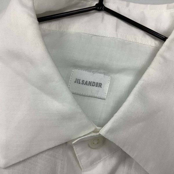 [PT13354] ジルサンダー リネンシャツ ホワイト系 39 JIL SANDER / 小型便OK_画像6